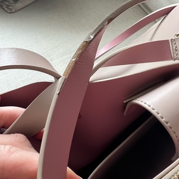 Kate Spade Arbour Hill Caley Almond & Pink Leather Handbag with Shoulder Strap - Picture 5 of 6